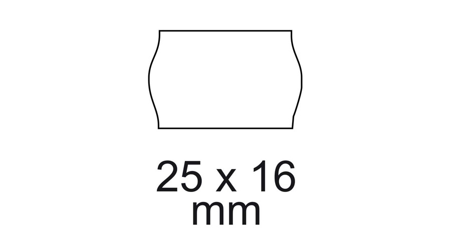 Árazószalag Fehér 2 soros 14,5m (25x16mm) 900db/tekercs