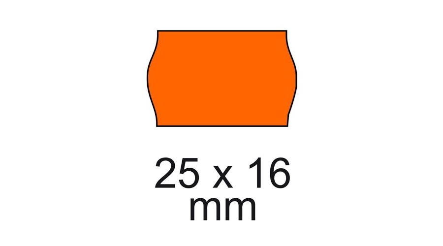 Árazószalag Narancs 2 soros  14,5m (25x16mm) 900db/tekercs