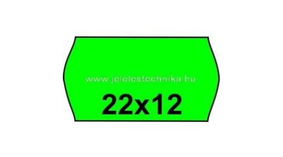 Árazószalag Zöld 1 soros 14,5m Pantone (22x12mm) 1200db/tekercs