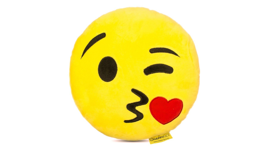 Emoji párna Csókos 32 cm