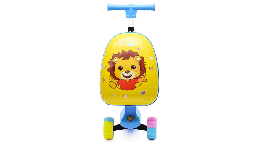 Gyerek Roller Bőrönddel, Összecsukható (Oroszlán)