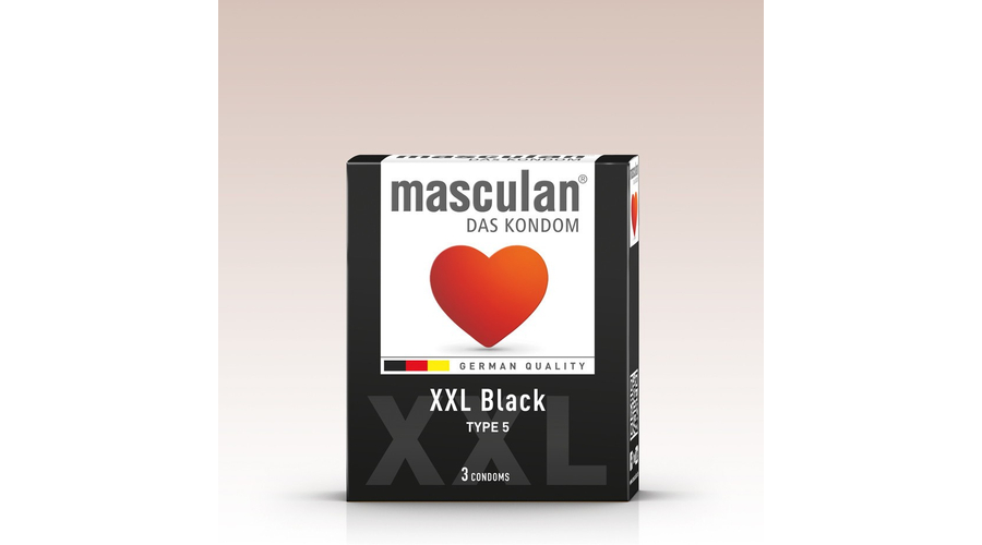 Masculan óvszer 3 db-os XXL Black