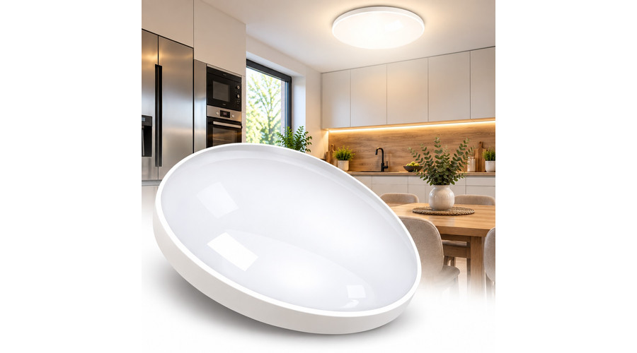 Kör Alakú LED Mennyezeti Lámpa 18W, 1530 lm, 4000K, IP44, 30 cm, Fehér Kör Alakú LED Mennyezeti Lámpa 18W, 1530 lm, 4000K, IP44, 30 cm, Fehér