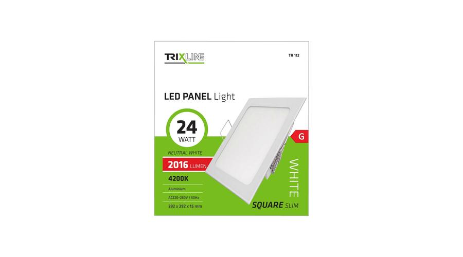 Mennyezeti LED lámpa – négyzet 24W természetes fehér