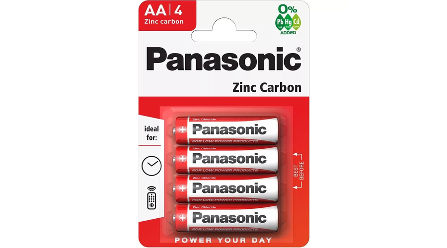 PANASONIC Zinc RED féltartós Ceruza elem AA (R06) B4