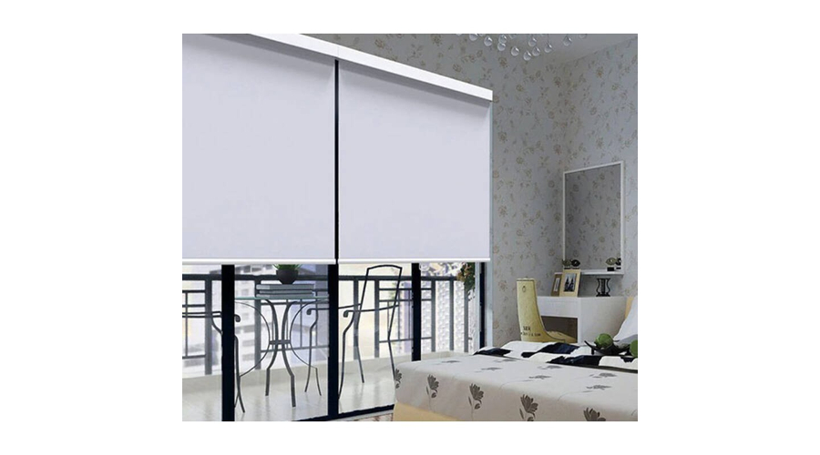 Sötétítő és árnyékoló roló ablakra, fém házban - fehér - 120x120cm