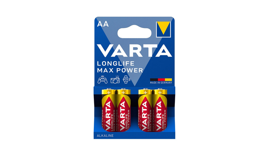VARTA Longlife Max Power Alkáli Tartós Ceruza Elem LR6 AA B4