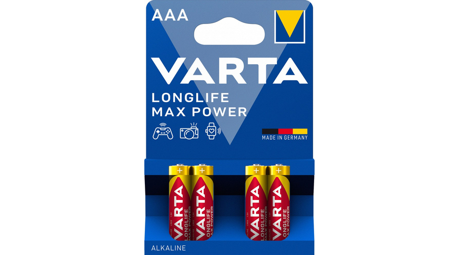 VARTA Longlife Max Power Alkáli tartós Mikro Elem AAA B4